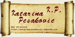 Katarina Pešaković vizit kartica